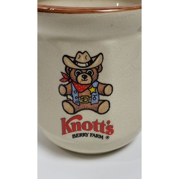 Vintage Knotts Berry Farm Ceramic Mug With Cowboy Bear Graphic - Picture 1 of 7